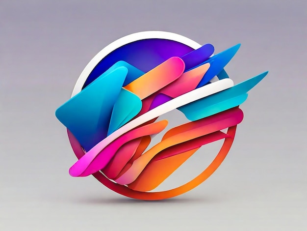 Gradiënt abstracte technologie bedrijf logo