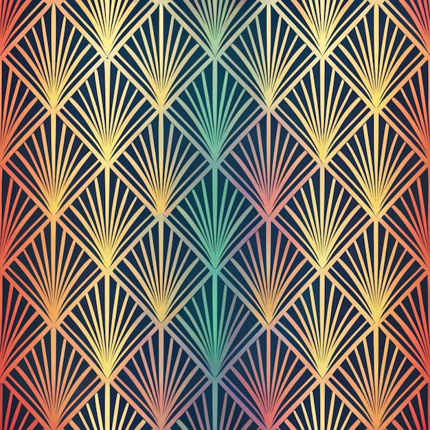 Photo gradient art deco pattern design