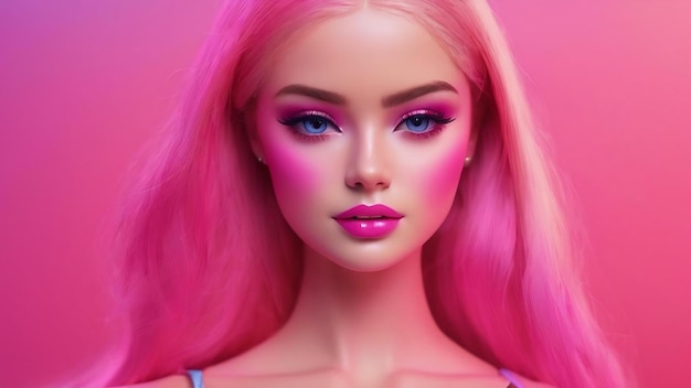 Gradient background color barbie color