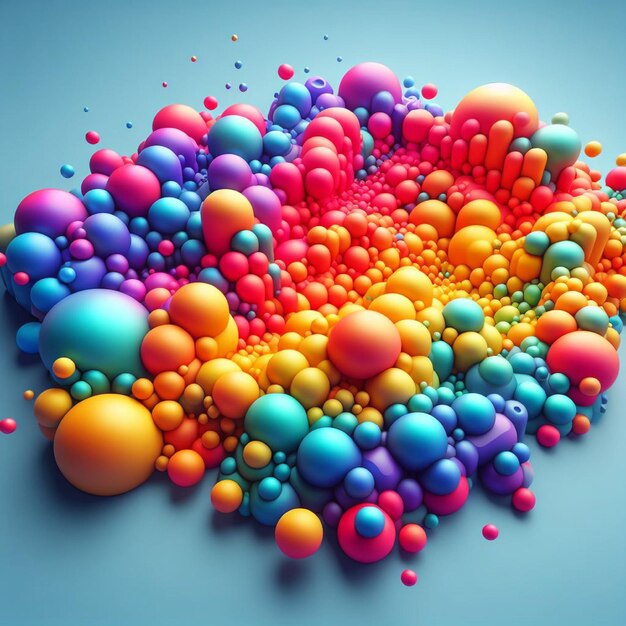 Photo gradient background of multicolored metaball shape