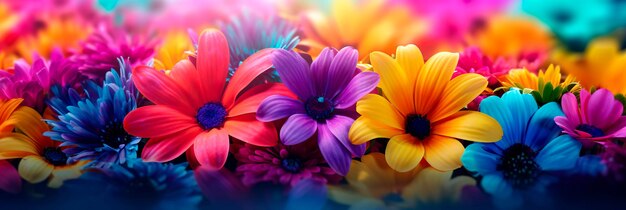 gradient background that mirrors the colors and transitions seen in a blooming garden filled with diverse and vibrant flowers Generative AI