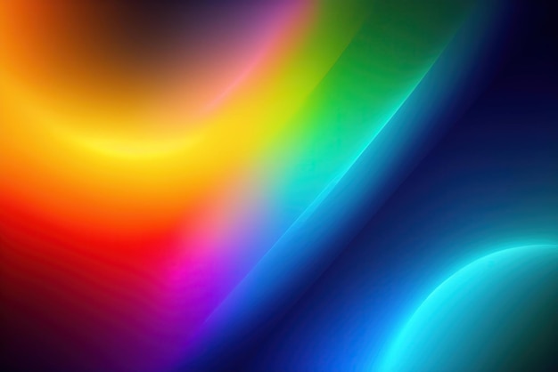 Gradient background with colorful rainbow glowing lights