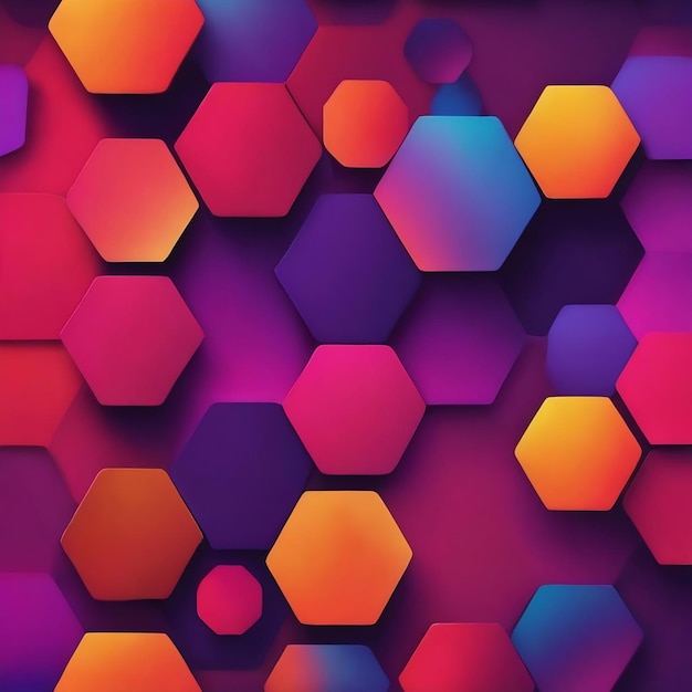 Gradient background with hexagons abstract background for web design