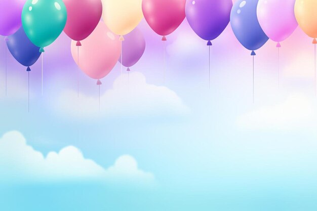 Gradient balloons pride month facebook post