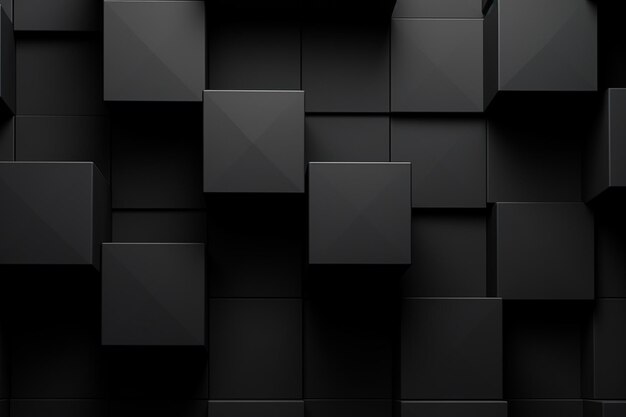 Photo gradient black background with cubes