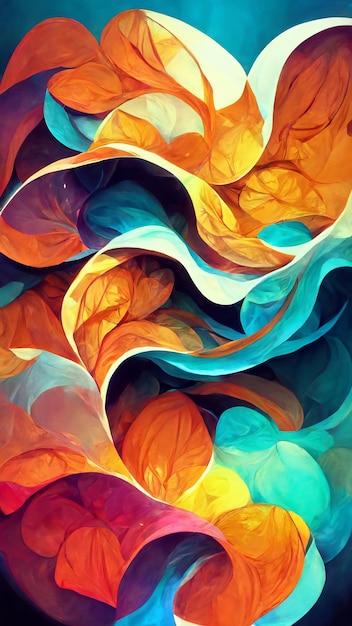 Gradient blob abstract glow background 3d illustration