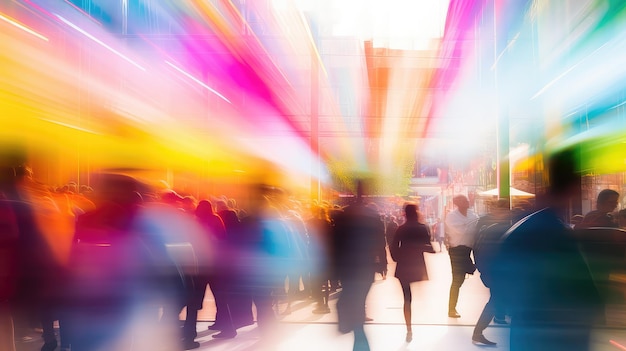 写真 グラデーションぼかし虹の背景