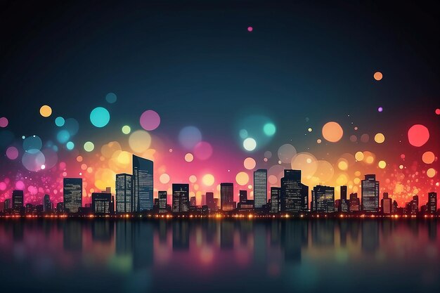 Gradient bokeh digital business wallpaper