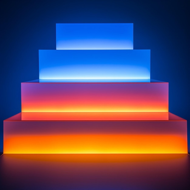 Photo gradient bright podium background