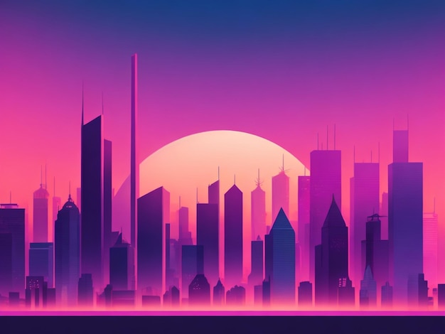 Photo gradient city background