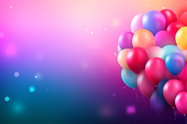 Photo gradient colorful birthday youtube channel art