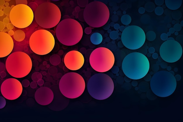 Gradient colorful circles background simple abstract wallpaper