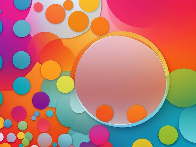 Gradient colorful circles background simple abstract wallpaper