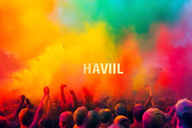 Photo gradient colorful holi festival youtube cover