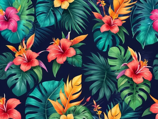 Gradient colorful tropical background