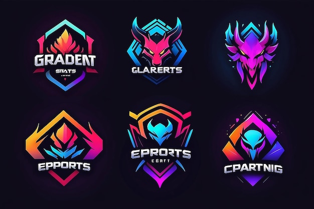 gradient esports gaming logo collection