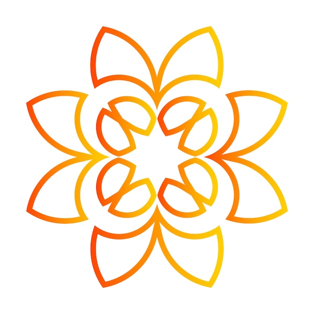 gradient flower png illustration sticker logo element transparent background