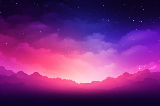Gradient galaxy background with colorful planets