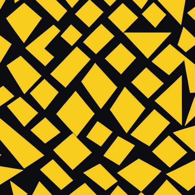 Gradiënt gele veelhoekige driehoekige achtergrond met 3D