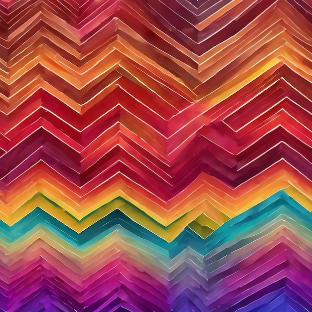 Gradient geometrical zigzag stripe pattern background design