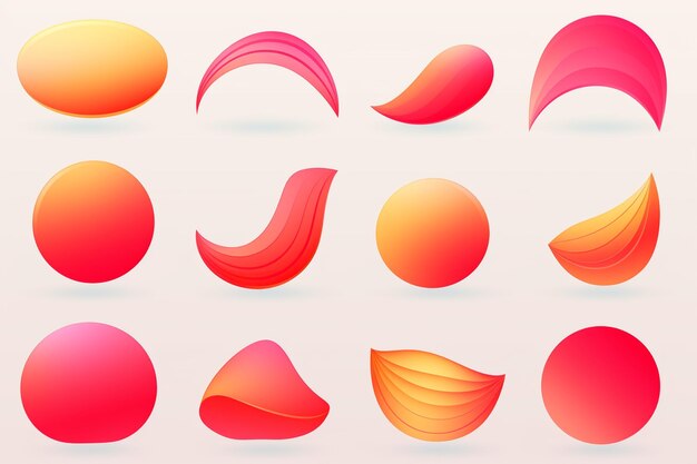 Gradient grainy gradient shape pack