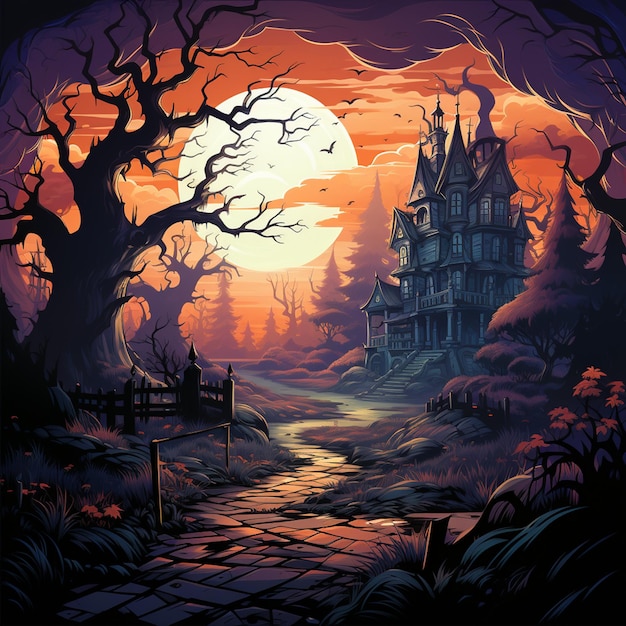 Gradient halloween background