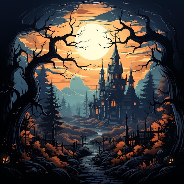 グラデーションハロウィーンの背景