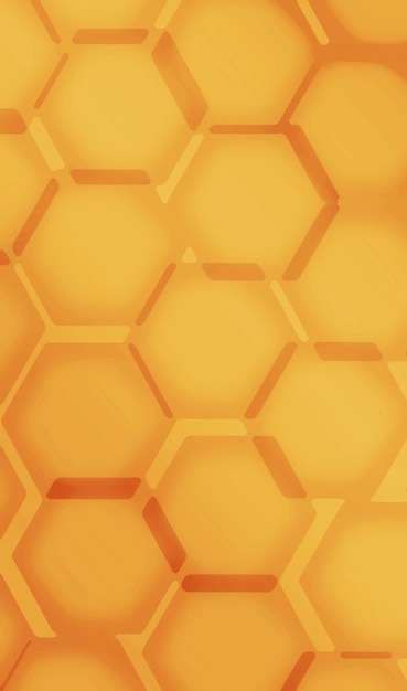 Gradient honey yellow and green hexagon shape pattern for abstract background