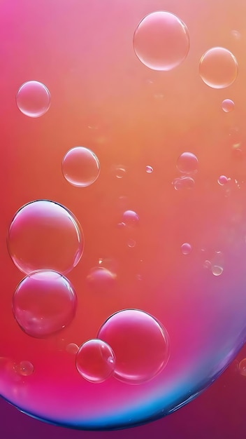 Gradient iphone wallpaper oil bubble in water background