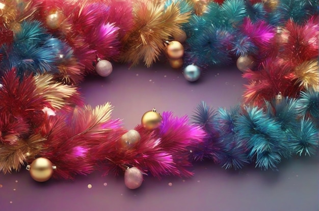 Gradient kerst tinsel achtergrond