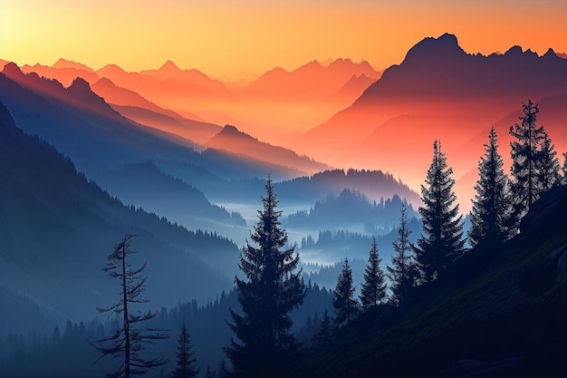 Gradient landscape wallpaper