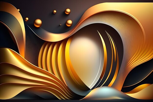 gradient luxurious golden background. ai generated