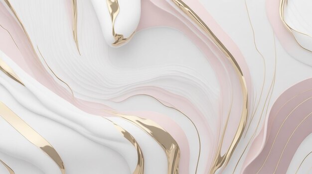 Gradient marble pastel background with golden lines