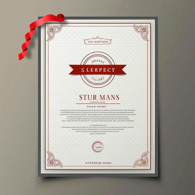 Photo gradient and modern certificate template with batch of best performance