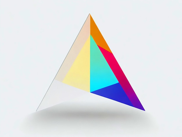 Gradient Morandi multicolor a equilateral trianglewhite background