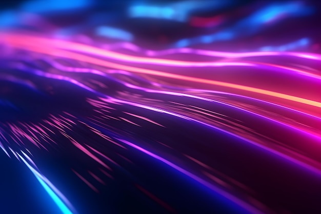 gradient particle neon wave background