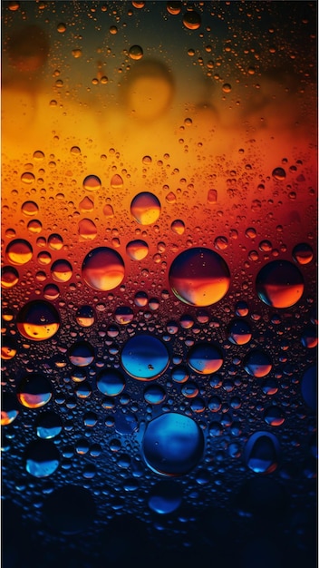 Gradient phone wallpaper oil bubble in water background