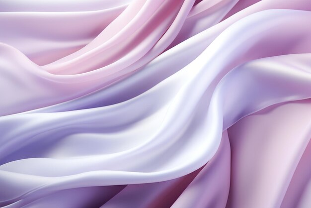 Gradient pink and purple silk fabric with pleats