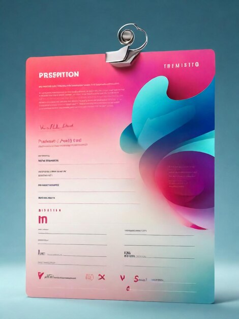 Gradient prescription template