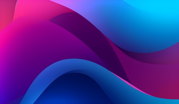 Gradient purple blue wavy dynamic abstract background