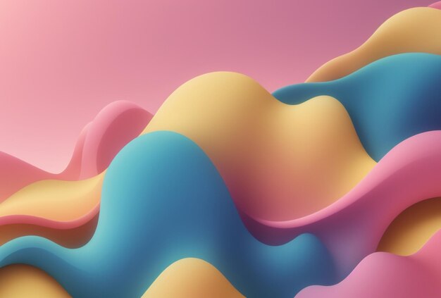 Gradient smooth wallpaper wavy banner