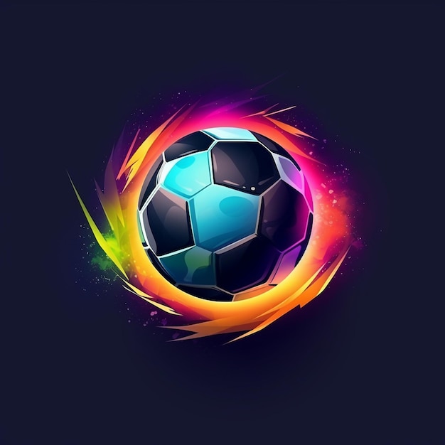 gradient soccer logo template