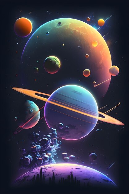 gradient space background