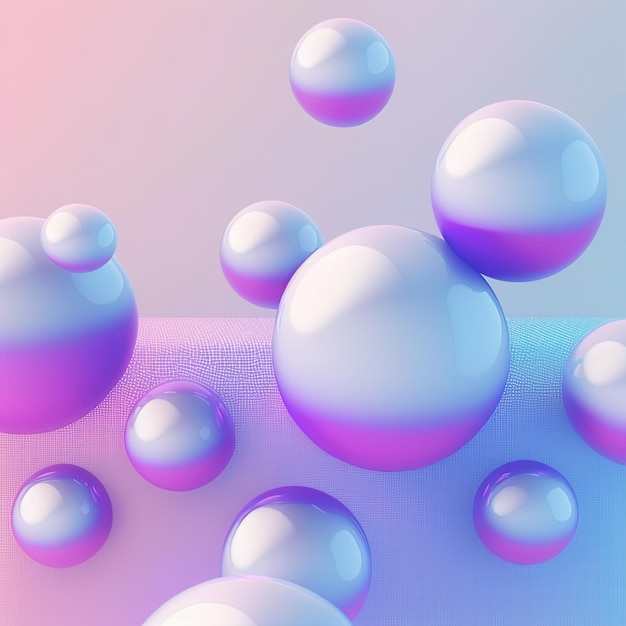 Gradient spheres background digital illustration