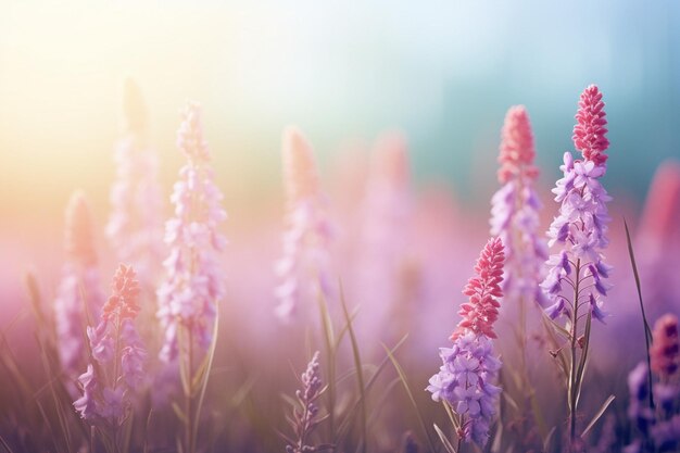 Photo gradient spring floral background