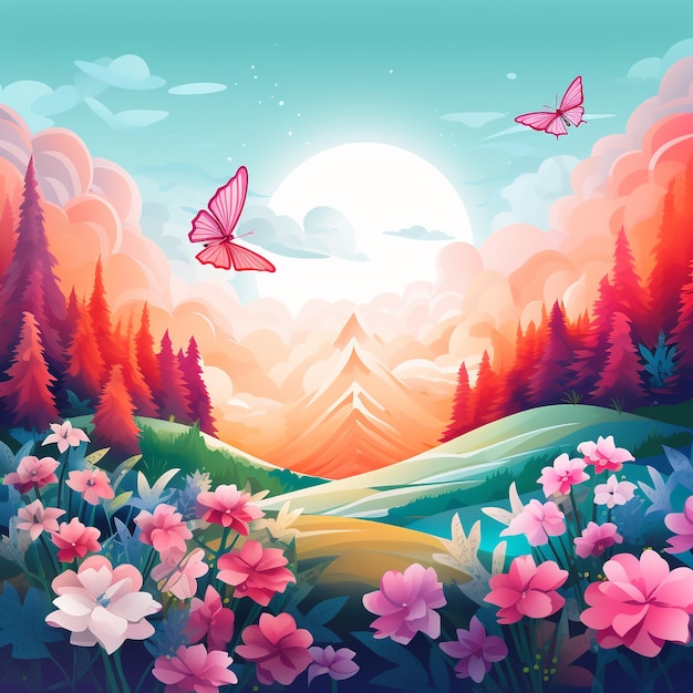 Gradient spring illustration