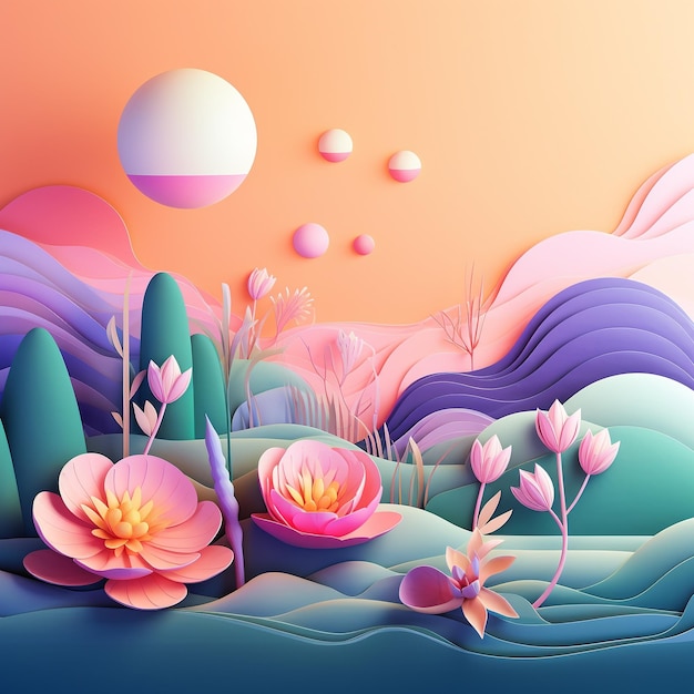 Gradient spring illustration