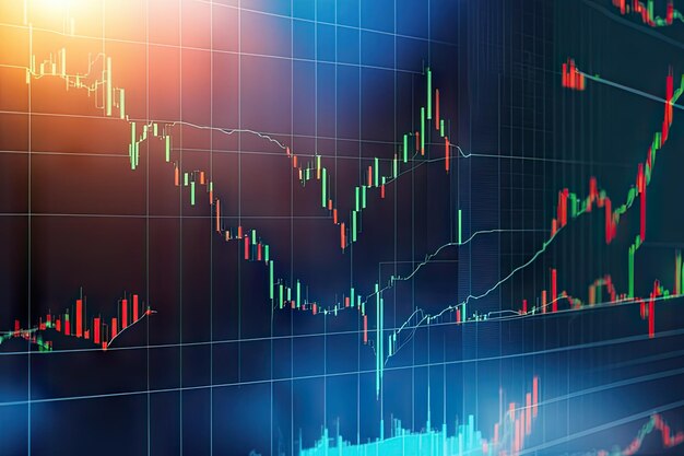 Gradient stock market concept