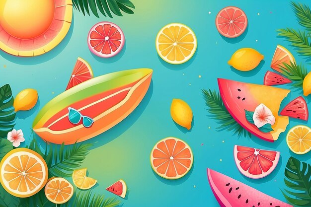 Photo gradient summer illustration