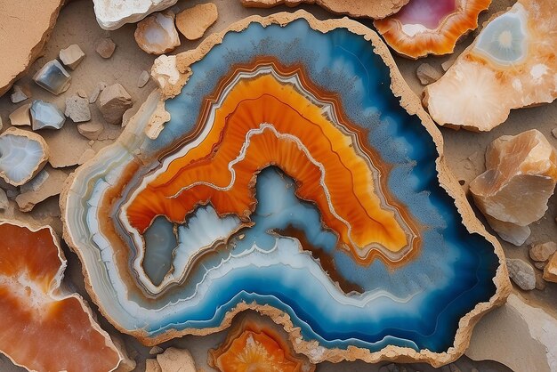 Photo gradient surface of agate rock